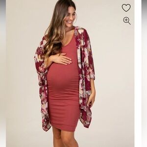 Sleeveless Ribbed Fitted Maternity Dress